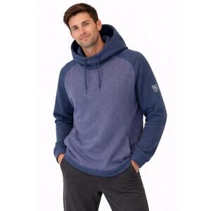 Adidas Blue Two Tone Hoodie Athletic Sweatshirt Mens L